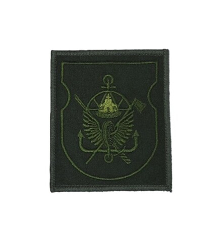 Шеврон вышитый батальона ЖДВ полевой (меч,топор,шапка мономаха) на липучке