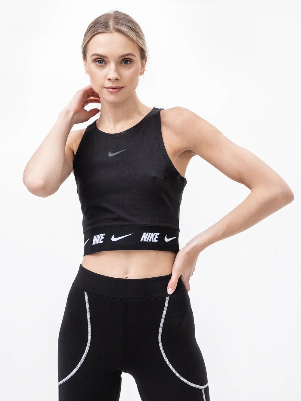 Топ для фитнеса женский NIKE W NSW CROP TAPE TOP