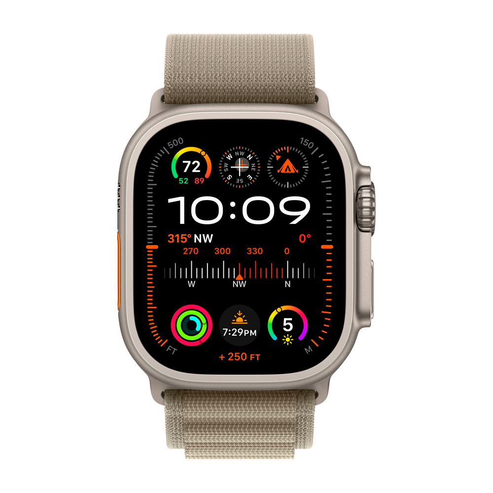 Умные часы Apple Watch Ultra 2 GPS + Cellular, 49mm, Alpine Loop M, Olive (Оливковый)