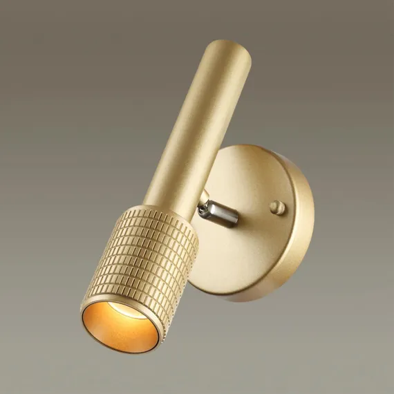 4237/1W HIGHTECH ODL21 381 золотист/металл Настенный св-ник выкл на плафоне IP20 LED GU10 max 10W MEHARI