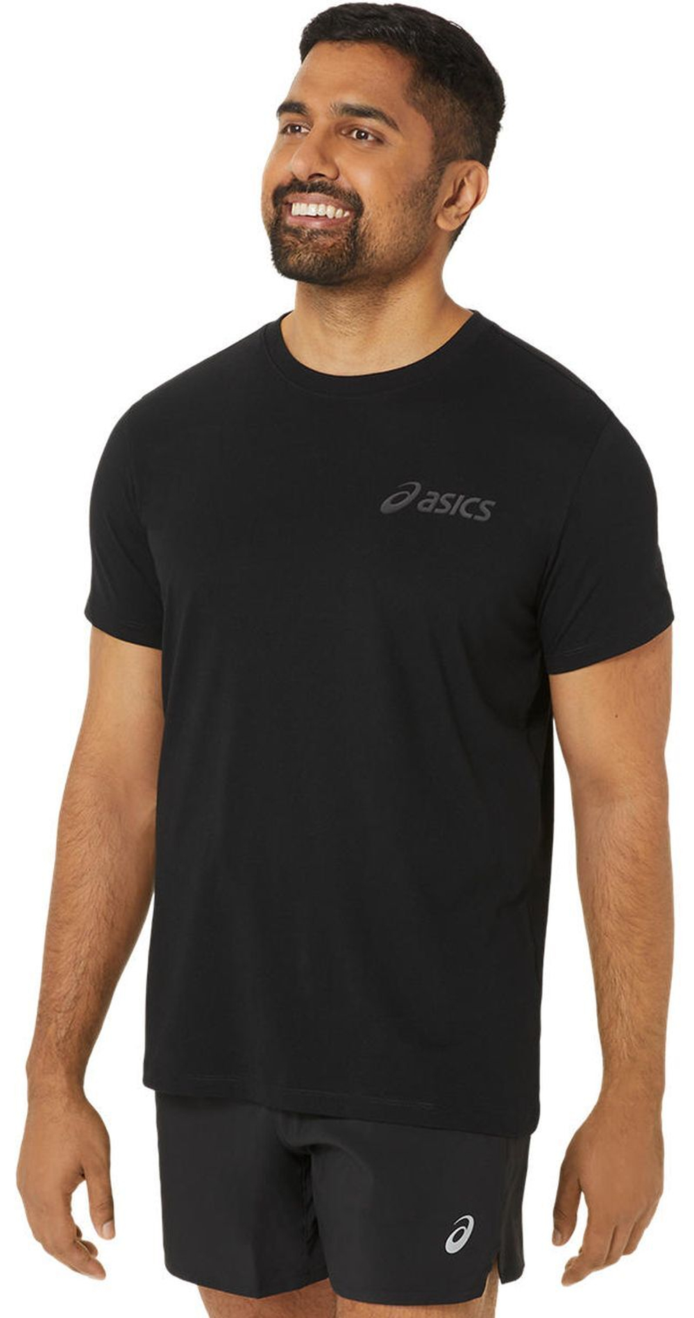 Мужская теннисная футболка Asics Chest Logo Short Sleeve T-Shirt - черный