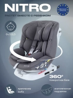 Автокресло RANT UB619 "NITRO Plus" isofix Grey группа 0+-1-2-3 (0-36 кг) (2025)