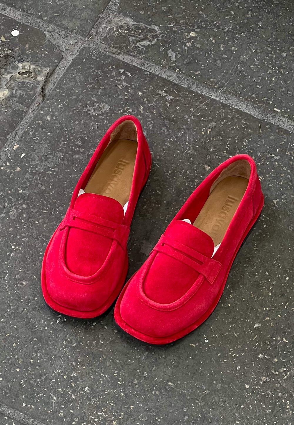 Лоферы // TRUE Red // Suede