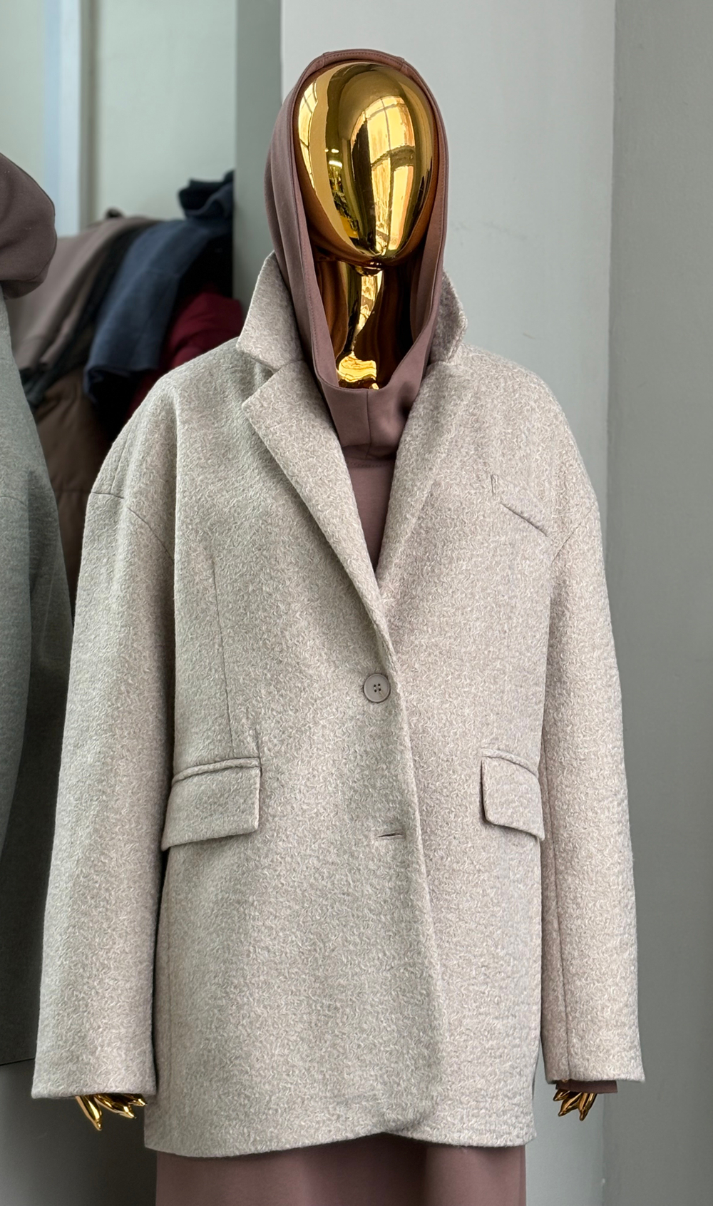 Жакет - полупальто / макадамия