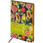 Ежедневник недатированный А5 (138х213 мм), BRAUBERG VISTA, под кожу, гибкий, 136 л., "Fruit story", 112024