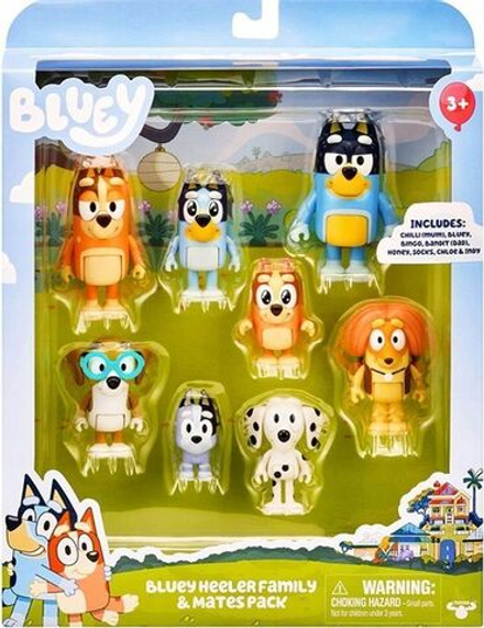 Фигурка Moose Toys Набор из 8 фигурок Bluey Heeler Family And Mates 17199