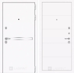 Дверь входная Лабиринт Лайн WHITE 13 - Белый софт металлическая