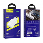 Сетевое зарядное устройство Hoco N14 PD 20W с кабелем Lightning - Type-C, 012711 Белый