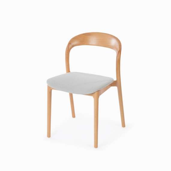 Стул Esse Soft, бук, светло-серое сиденье