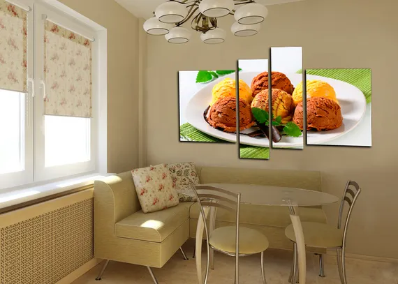 Модульная картина " Шарик мороженого "