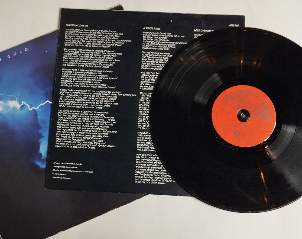 Винтажная виниловая пластинка LP Dire Straits Love Over Gold (Germany 1982)