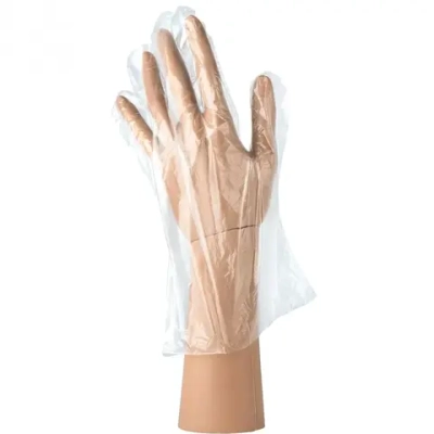 Перчатки полиэтиленовые прозрачные размер 9 (L) 50 пар