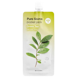 Pure Source Pocket Pack - Green Tea, Ночная несмыв.маска для лица с зелёным чаем 10 мл (до 05.03.28)