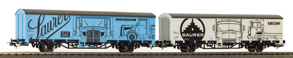 Набор из 2-х крытых грузовых вагонов Starke Marken Saurer SBB, эпоха V
