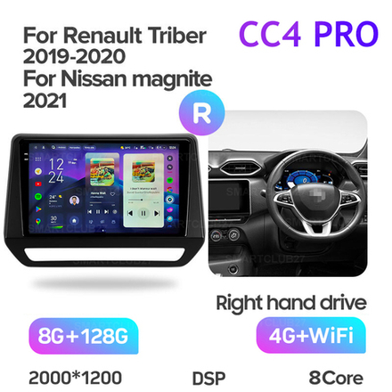 Teyes CC4 Pro 9" для Renault Triber, Nissan Magnite 2019-2021 (прав)