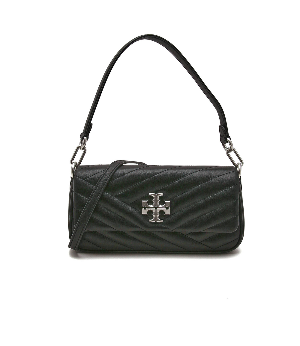кожаная сумка через плечо kira chevron TORY BURCH - черный(90456)