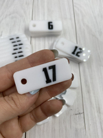 Номерки для ключей 2х5см