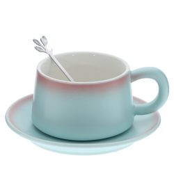 GAEM Кружка с блюдцем и ложкой, 250 мл, L16 W15 H8 см, 4в.