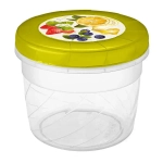 Банка с завинчивающейся крышкой с декором 0,8 л (Зеленый) (комплект 18 шт)