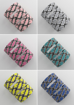 Схема LOOM, Схема браслета на станке, узор из Miyuki Delica 11/0, файл PDF, №294