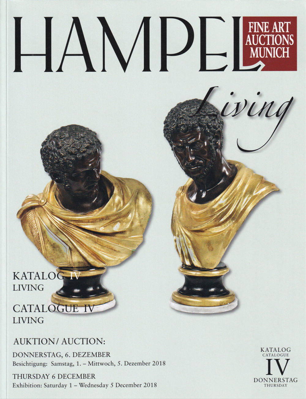 Каталог аукциона Hampel, Мюнхен, Аукцион № 4: Живопись, фарфор, бронза от 6 декабря 2018 года