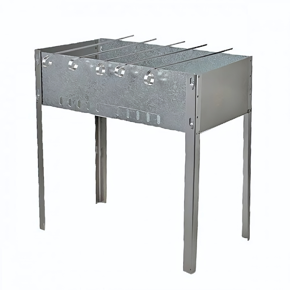 Мангал разборный 500*300*350*0,4мм + 5 шампуров, в коробке