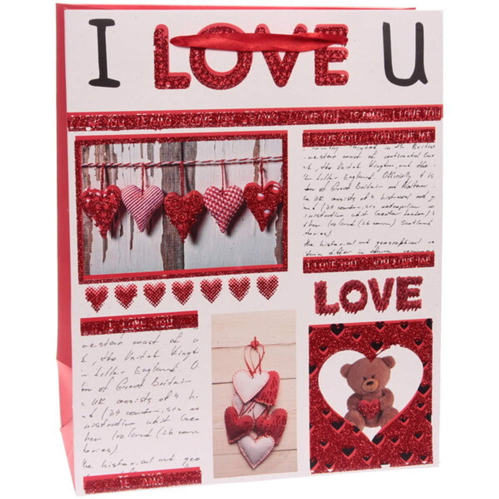 Пакет подарочный «Любовь» 32*26*12 см