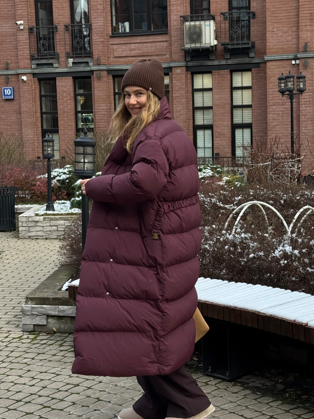 Пуховик Шерон свекольный