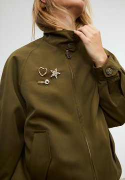 Stradivarius Набор из 3 брошей-звездочек с контрастными стразами, золотой