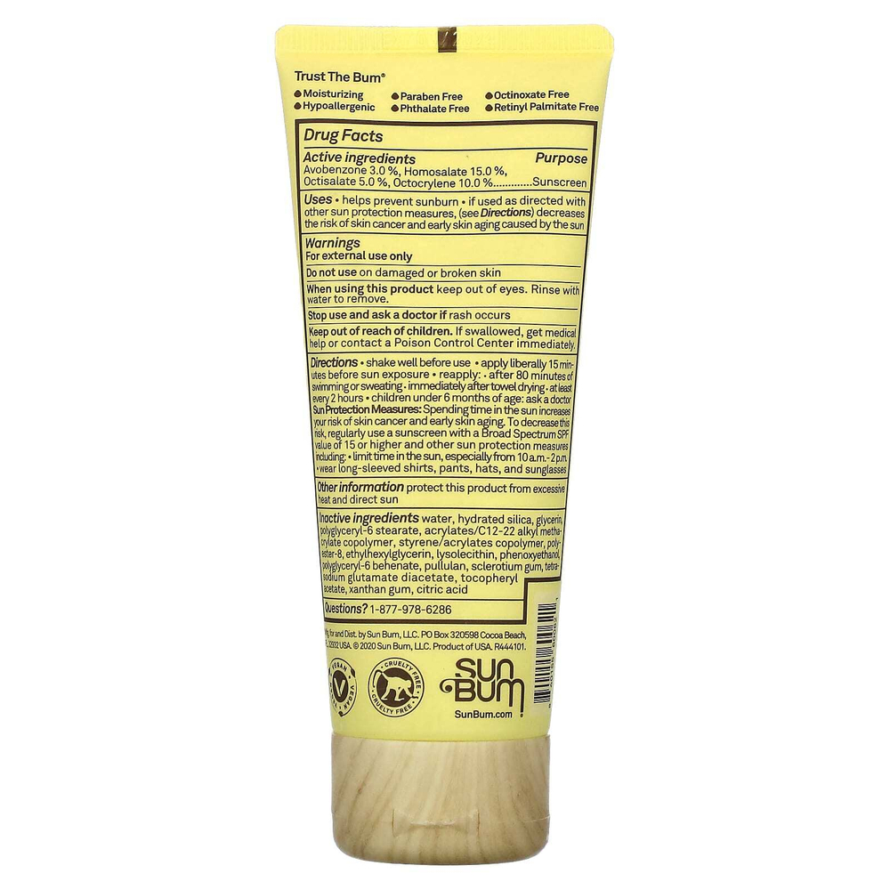 Sun Bum, Премиальный солнцезащитный лосьон для лица, SPF 70, без отдушек, 88 мл (3 жидк. унц.)