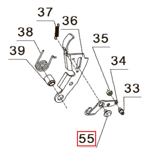 Запчасть №55 для PAG-PC84. Ось взводителя