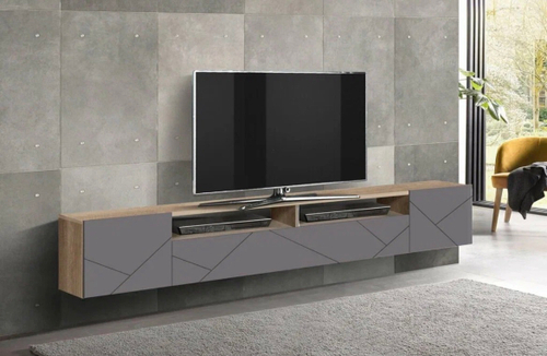 Тумба под ТВ Прага (Дуб каньон/Софт грей)