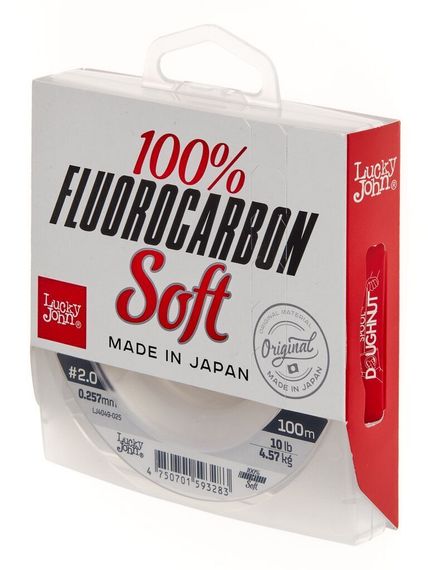 Леска монофильная Lucky John FLUOROCARBON Soft 100 м, 0,25 мм