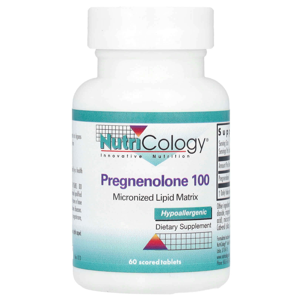Nutricology, Прегненолон 100, 60 таблеток с насечкой
