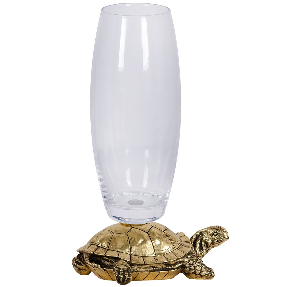 Ваза для цветов Черепаха Бронза