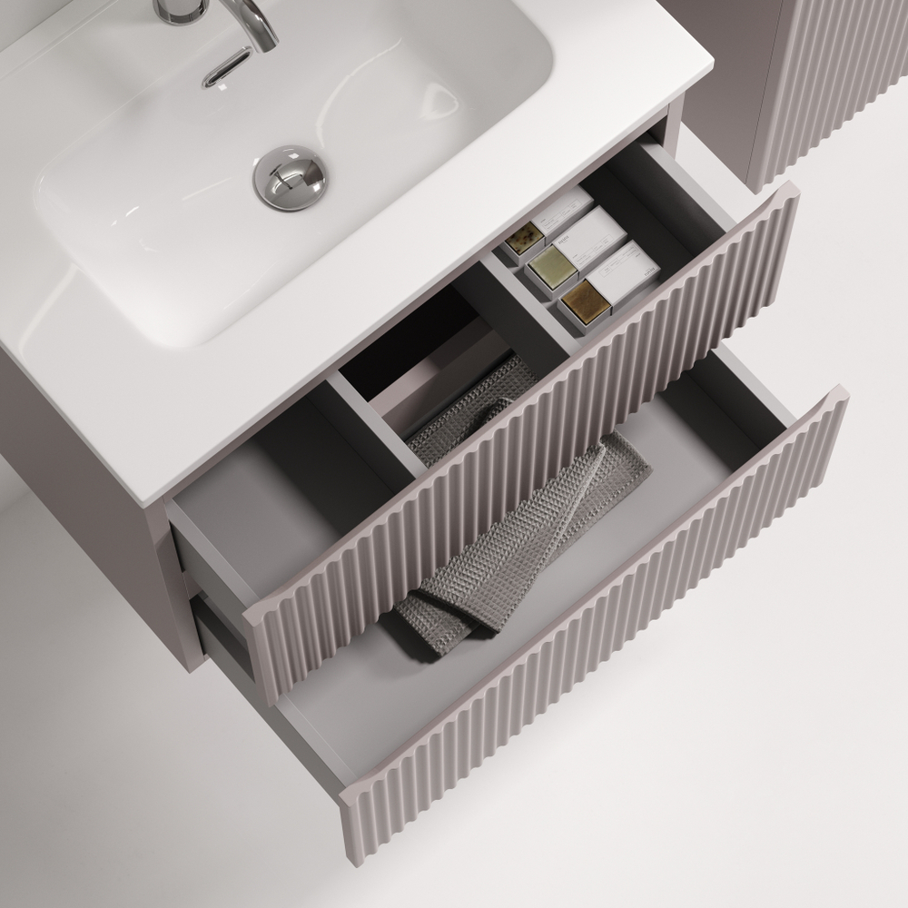 Тумба подвесная SANCOS Snob R 590х390х500, c двумя ящиками оснащенными доводчиками, Doha Soft, арт.SNR60/39SM