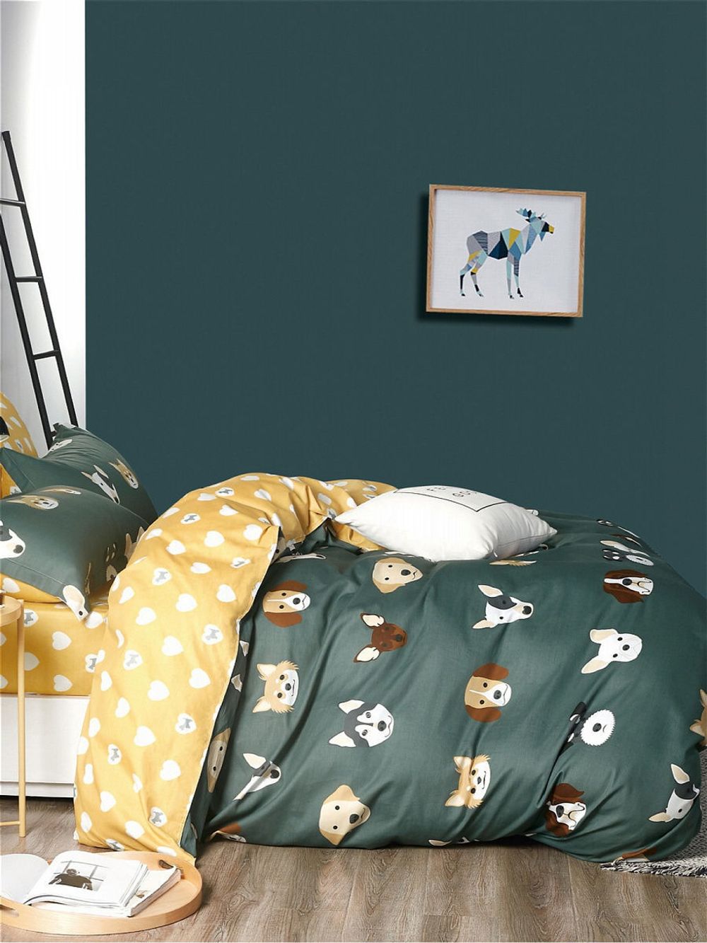 Пододеяльник Сказка "Dogs /Жизель" 1,5-сп 145х215 см на молнии , перкаль