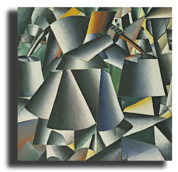 Репродукция "Малевич - Женщина с вёдрами"