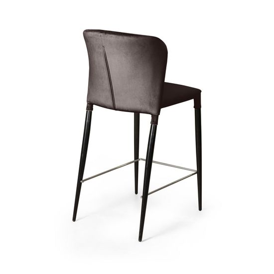 Стул полубарный Albert, бархат антрацит 14/опора конус