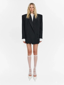 “Striped wool jacket” Двубортный жакет из шерсти.