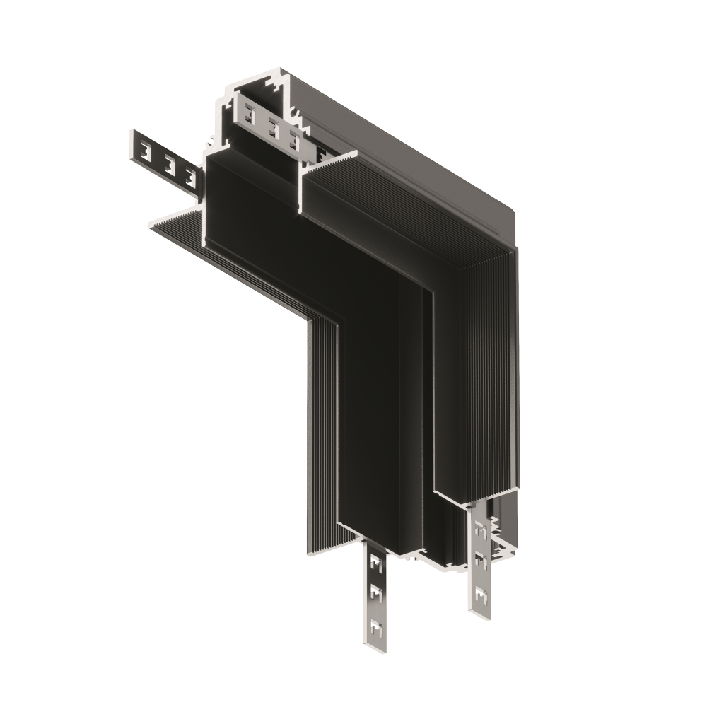 Угловой коннектор внутренний для встраиваемого магнитного шинопровода Maytoni Technical TRA004ICL-22B черный