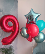 Композиция для мальчика с цифрой "9"