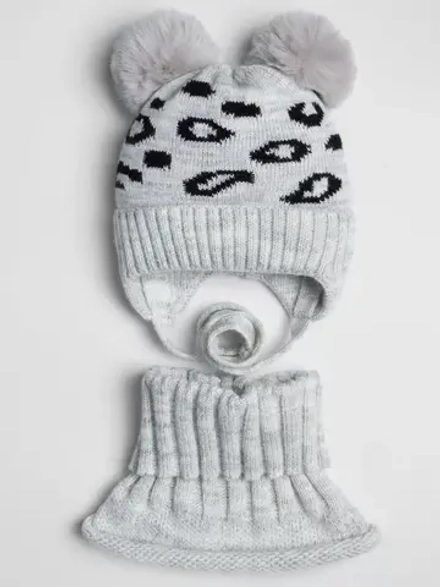 Зимняя шапка для девочки и снуд