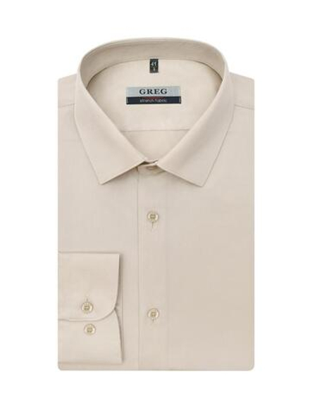 Сорочка GREG Regular fit 510/237/9442/ZN STRETCH "Однотон"