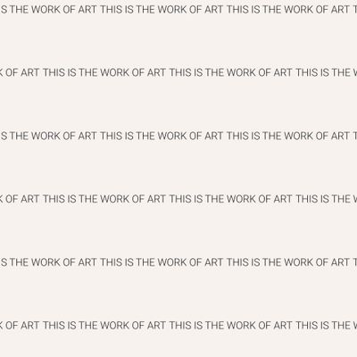 концептуальный текстовый принт THIS IS THE WORK OF ART
