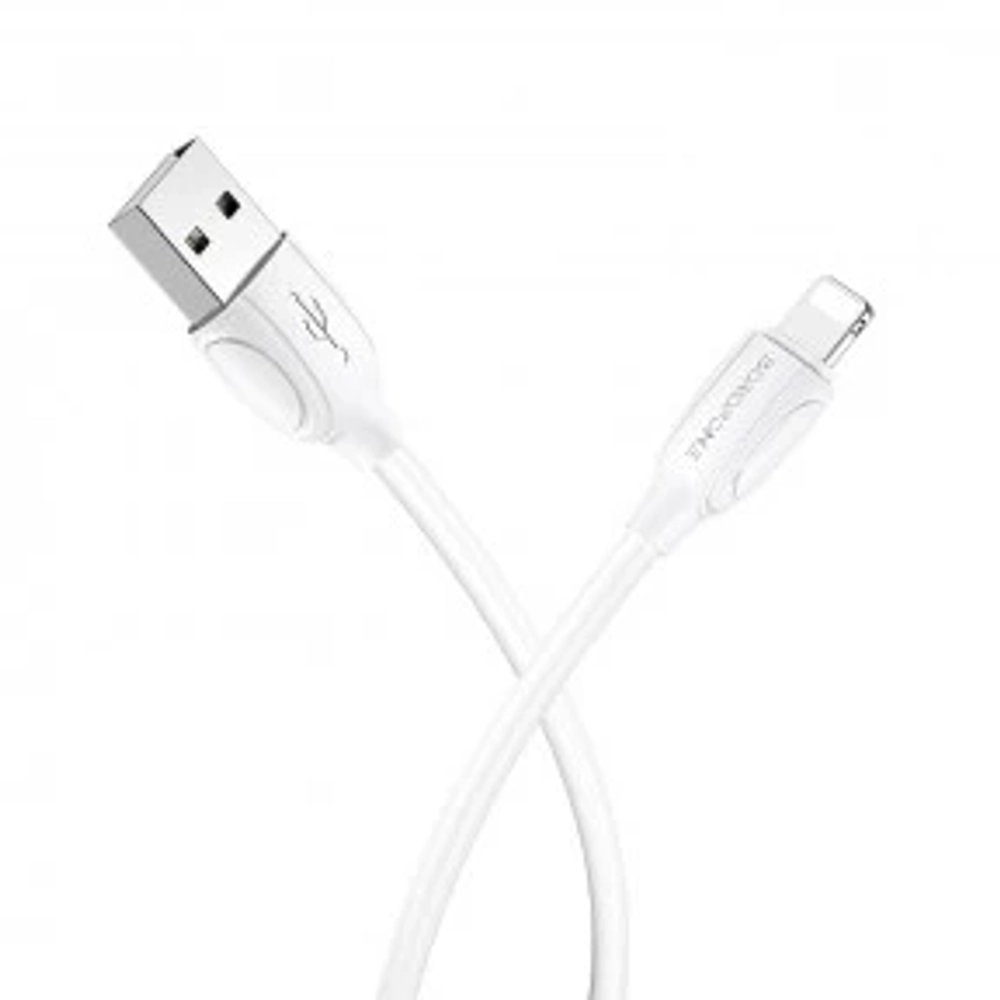 Кабель Borofone BX19 USB-Lightning 2.4А 1м PVC White