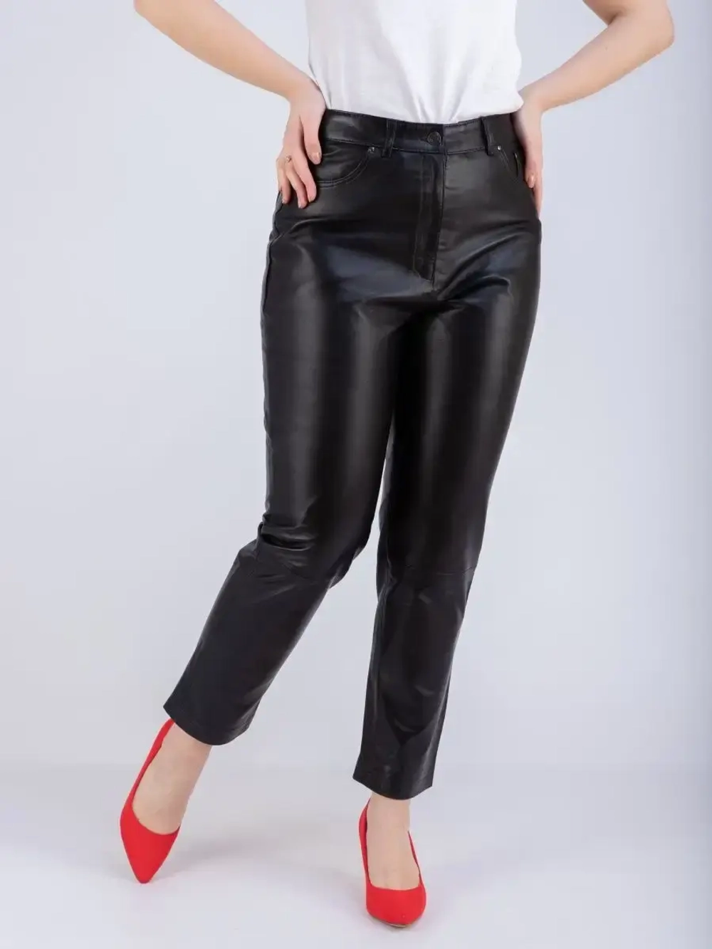 Брюки женские из натуральной кожи