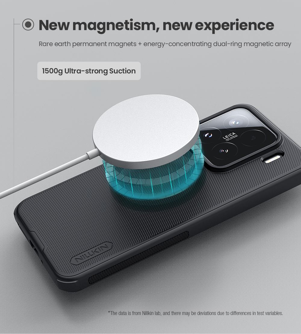 Чехол зеленого цвета (Dark Green) от Nillkin c поддержкой MagSafe для Xiaomi 15, серия Super Frosted Shield Pro Magnetic Case