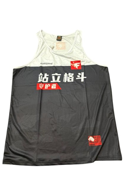 Майка TS SPORT черно-белая 00002