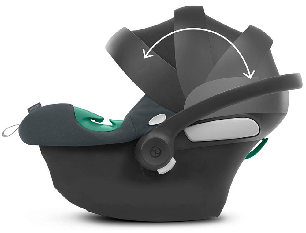 Коляска Cybex Balios S Lux BLK complete Aton B2 Steel Grey 3 в 1 Moon Black с дождевиками